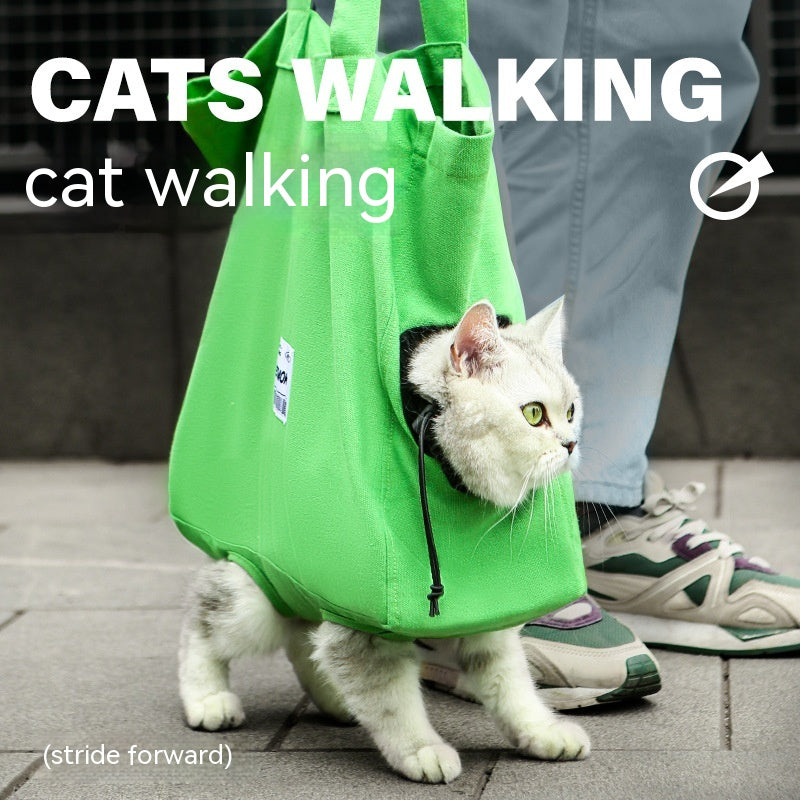 Large Capacity Pet Cat Bag Multifunctional Breathable Dog Canvas Carrier Bag Escape-Proof Pet Shoulder Carrying Bag Pet Supplies