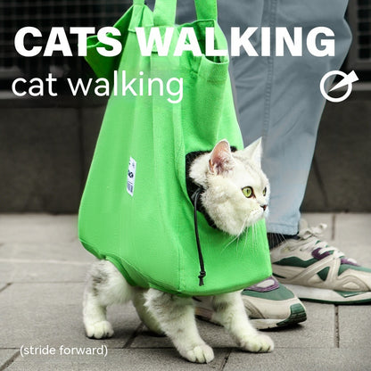 Large Capacity Pet Cat Bag Multifunctional Breathable Dog Canvas Carrier Bag Escape-Proof Pet Shoulder Carrying Bag Pet Supplies