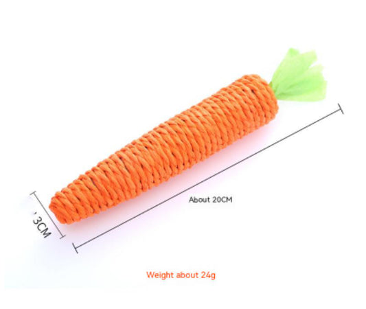 Pet Cat Toy Cute Pet Supplies Paper String Decorations Carrot