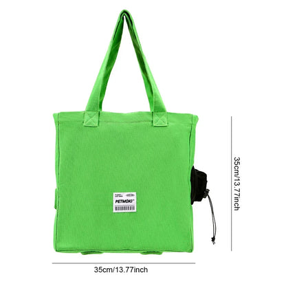Large Capacity Pet Cat Bag Multifunctional Breathable Dog Canvas Carrier Bag Escape-Proof Pet Shoulder Carrying Bag Pet Supplies