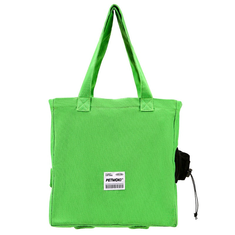 Large Capacity Pet Cat Bag Multifunctional Breathable Dog Canvas Carrier Bag Escape-Proof Pet Shoulder Carrying Bag Pet Supplies