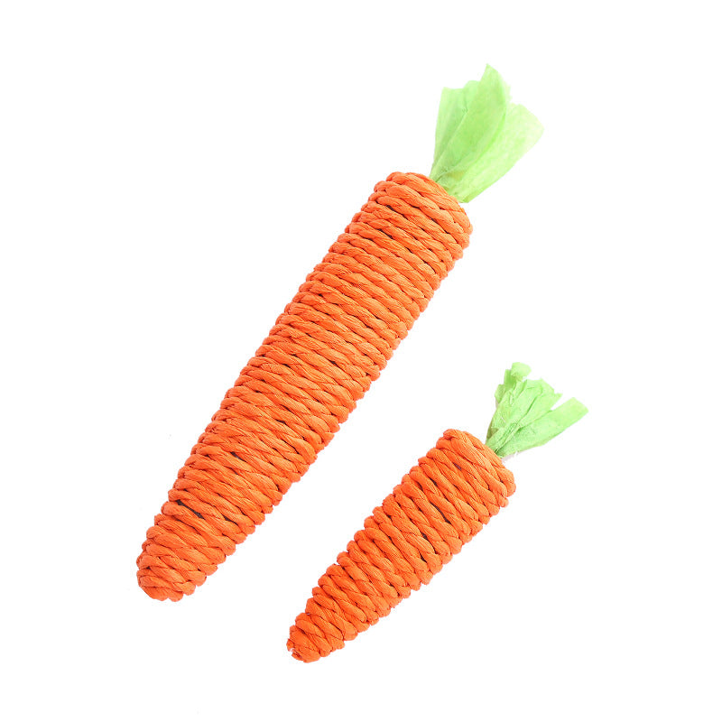 Pet Cat Toy Cute Pet Supplies Paper String Decorations Carrot