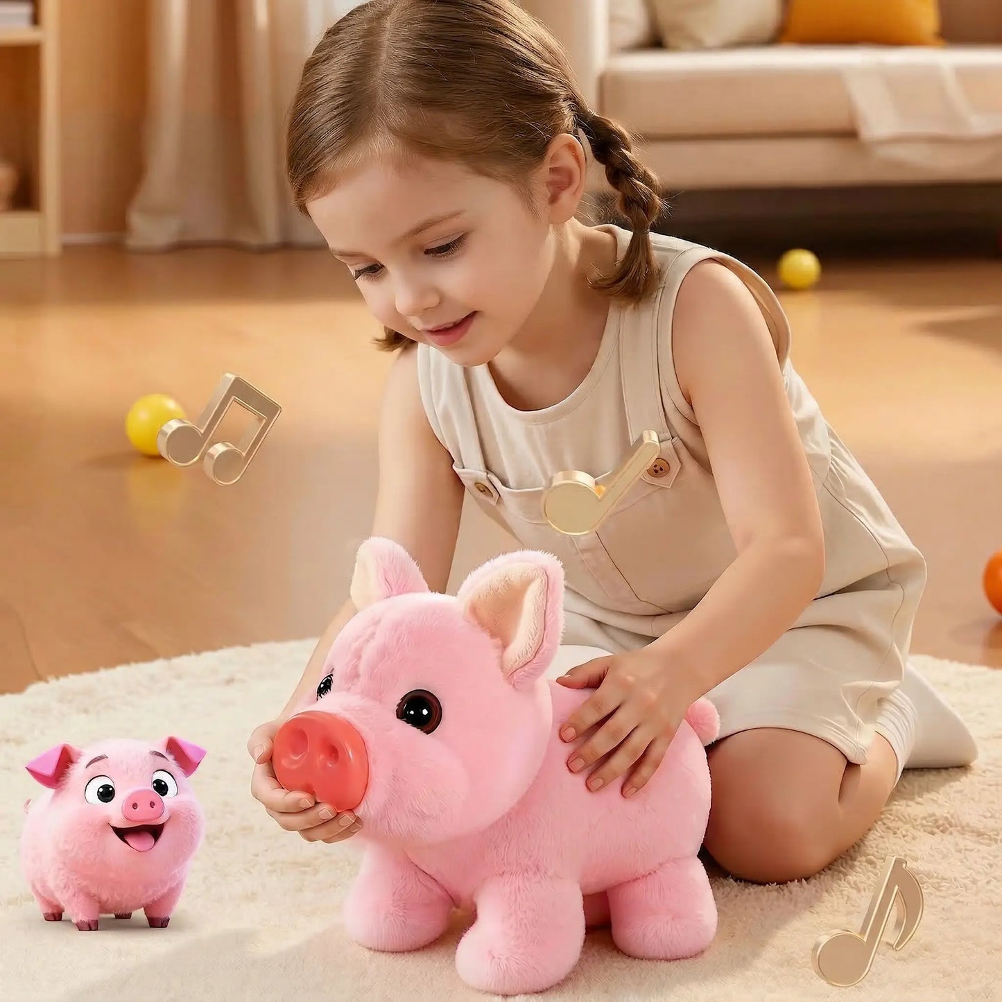 Electric Plush Cute Piglet Realistic Vocalisation Electronic Pet Toy