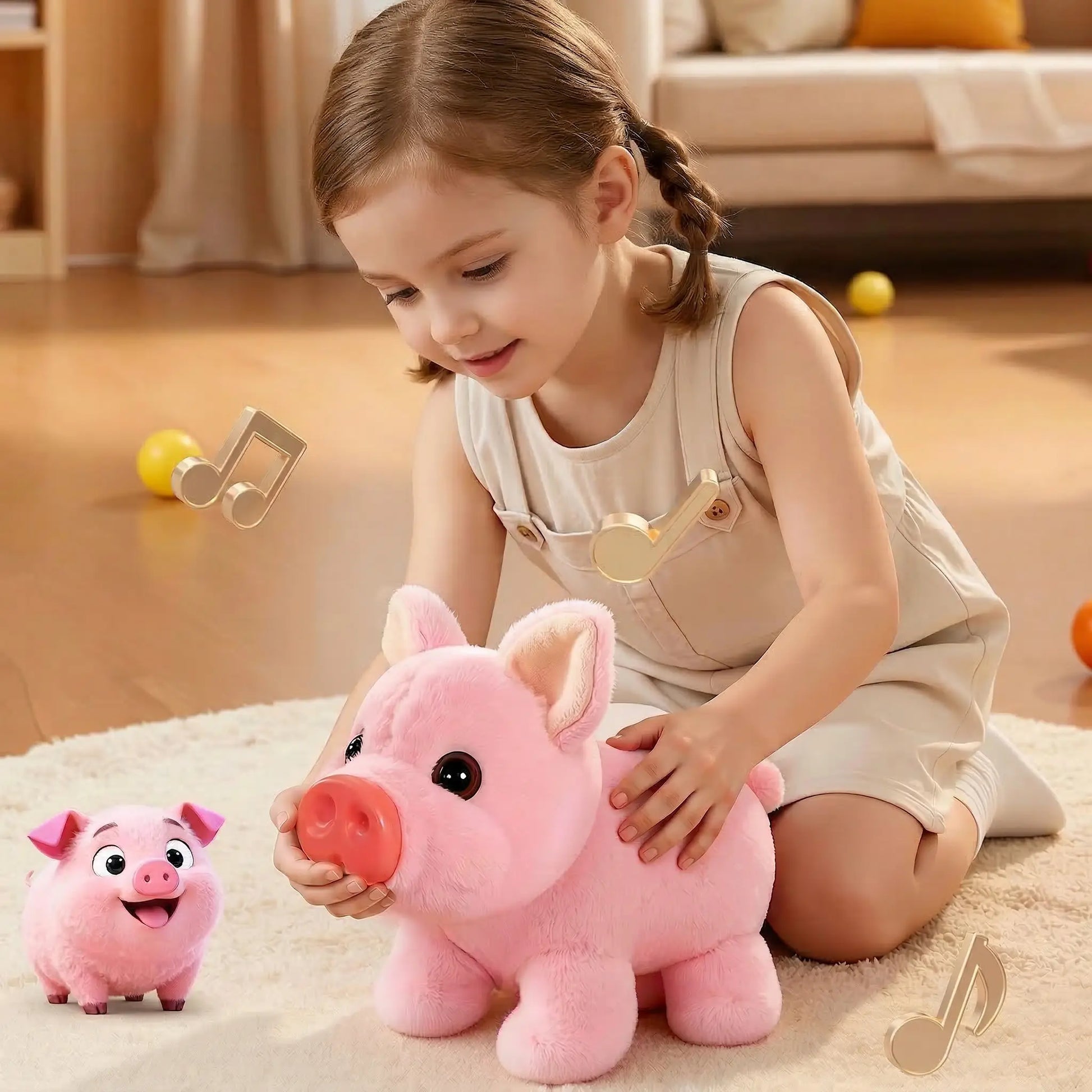 Electric Plush Cute Piglet Realistic Vocalisation Electronic Pet Toy