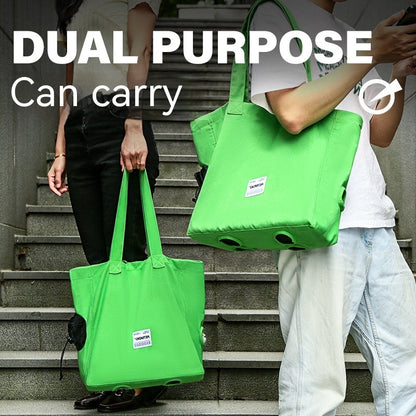 Large Capacity Pet Cat Bag Multifunctional Breathable Dog Canvas Carrier Bag Escape-Proof Pet Shoulder Carrying Bag Pet Supplies
